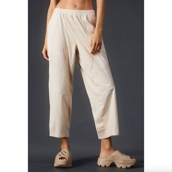 Anthropologie Daily Practice Straight Leg Ankle Pant Cream Women's Size Medium - Picture 14 of 15